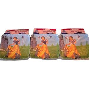 10 Snow White Paper Square Plates For Cake 8×7 Set Of 3 New In Package, Party